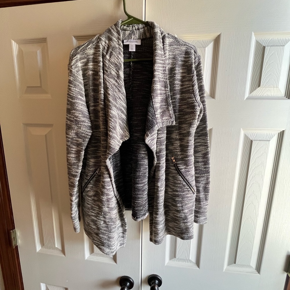 Motherhood Maternity grey and black sweater jacket